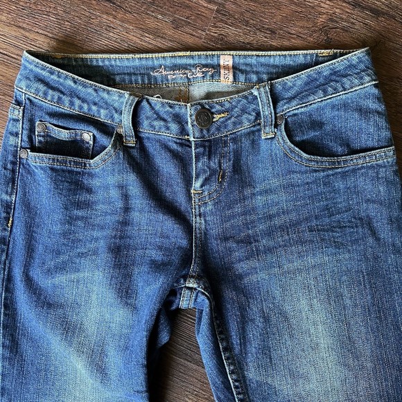 American Rag Cie Skinny Jeans Juniors Size 3 R Low Rise Medium Wash Blue Denim - Picture 5 of 12